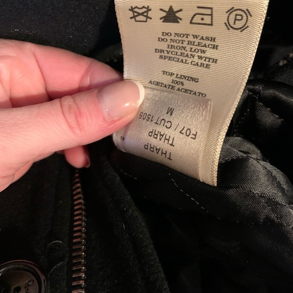 BURBERRY BLACK THARP COAT SIZE MEDIUM cashmere/wool (video added!) - Picture 11 of 13